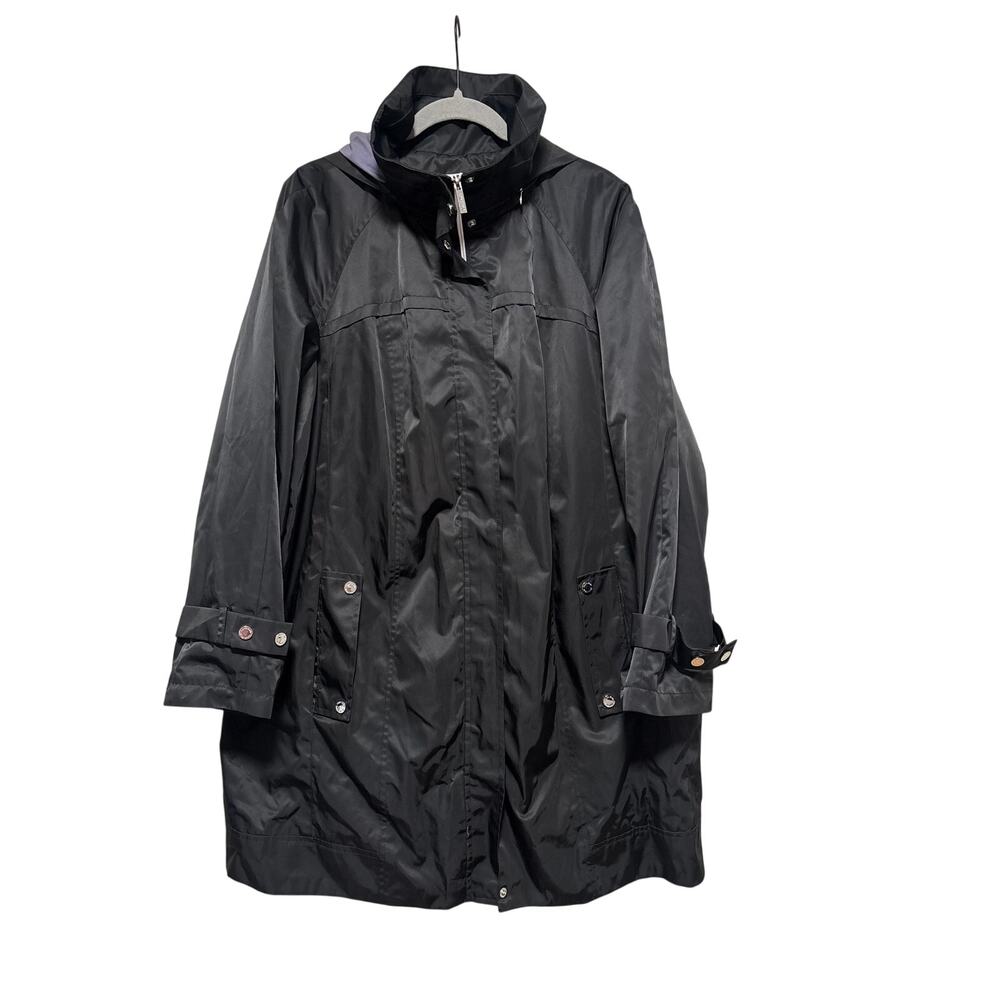 Calvin Klein Black Hooded Raincoat Size L - Picture 2 of 10